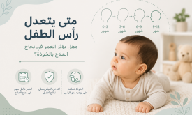 متى يتعدل رأس الطفل وهل يؤثر العمر في نجاح العلاج بالخوذة